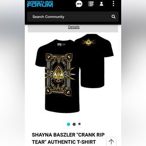 WWE Shayna Baszler “Crank Rip Tear” Women’s Authentic T-Shirt, XL